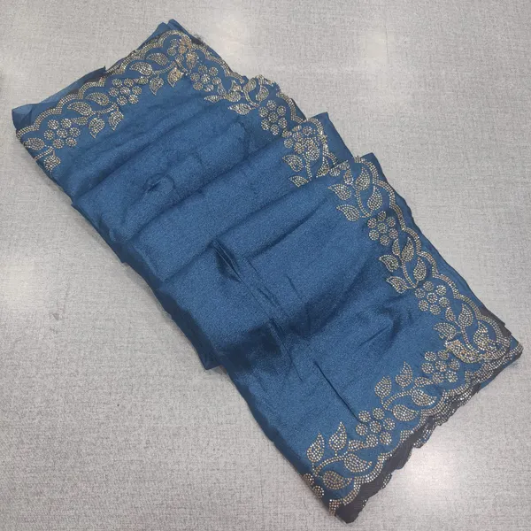 Premium Soft Shiny Silk Saree with Stone Work | SR267